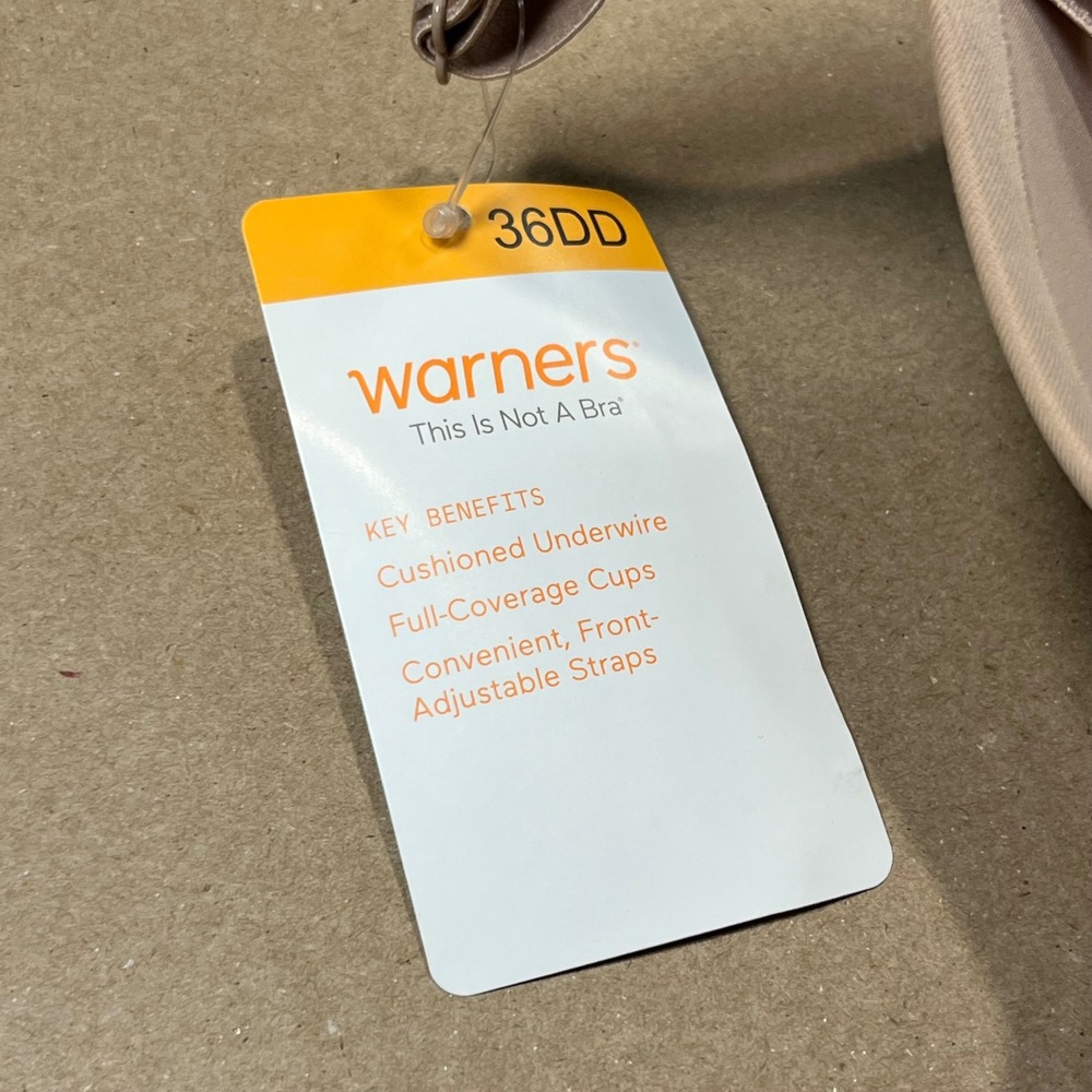 Warners This Is Not A Bra Cushioned Underwire Full Coverage Bra 36DD Nude 1593W - Picture 8 of 8